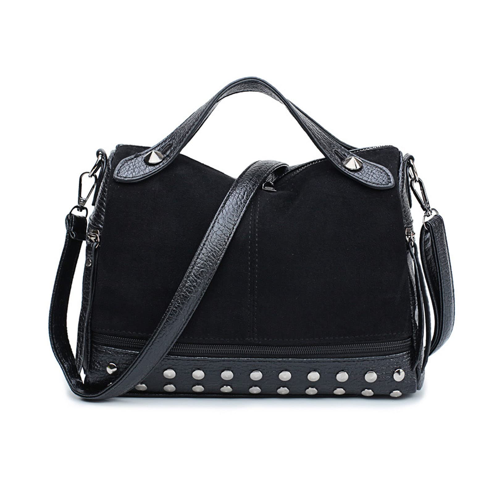 FANDARE Women's Elegant Top-Handle Shoulder Bag - PU Leather Crossbody Purse for Business, Work & Travel - Waterproof Ladies Handbag (Black) | Perfect for Office Commute, Business Meetings & Daily Essentials