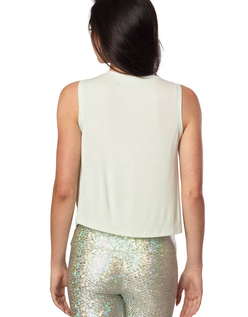 HOTWORX Motion Tank Top for Women - Pale Mint Color - Perfect for Yoga, Pilates & Workouts