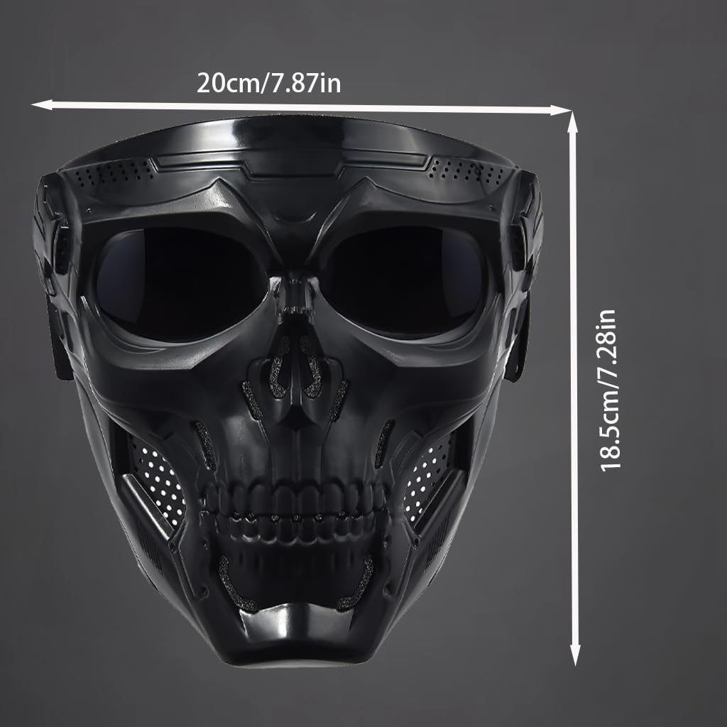 Motorcycle Full Face Mask & Dirt Bike Goggles - Motocross, ATV, Off-Road Riding Racing Goggles for Men & Women - Perfect for Adventure Sports & Outdoor Protection