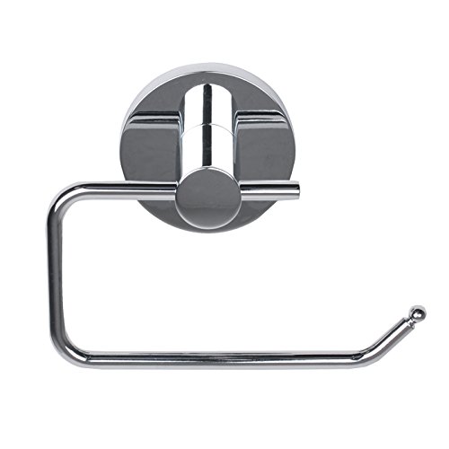 Modern Chrome Wall Mount Toilet Paper Holder - Euro Style Bathroom Tissue Roll Dispenser for Washroom & Restroom | Durable & Stylish Bathroom Accessory for Home, Hotel, and Office Use
