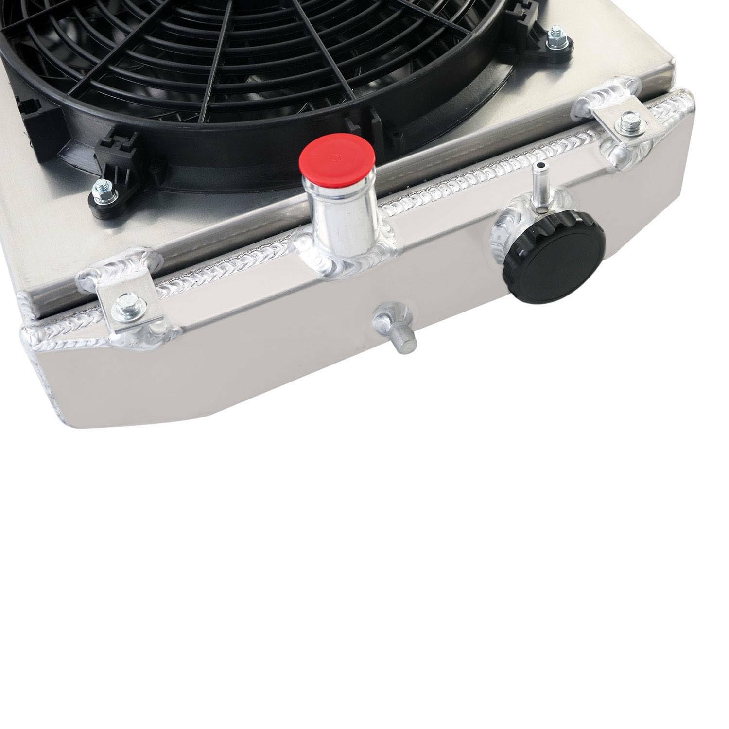 ReadyCool 4 Row Aluminum Radiator Shroud Fan Relay Kit - Compatible with 1992-2000 Honda Civic D15 D16 EK EG Del Sol & Acura Integra GS LS HX L4 L6 - Perfect for Engine Cooling & Performance Upgrades