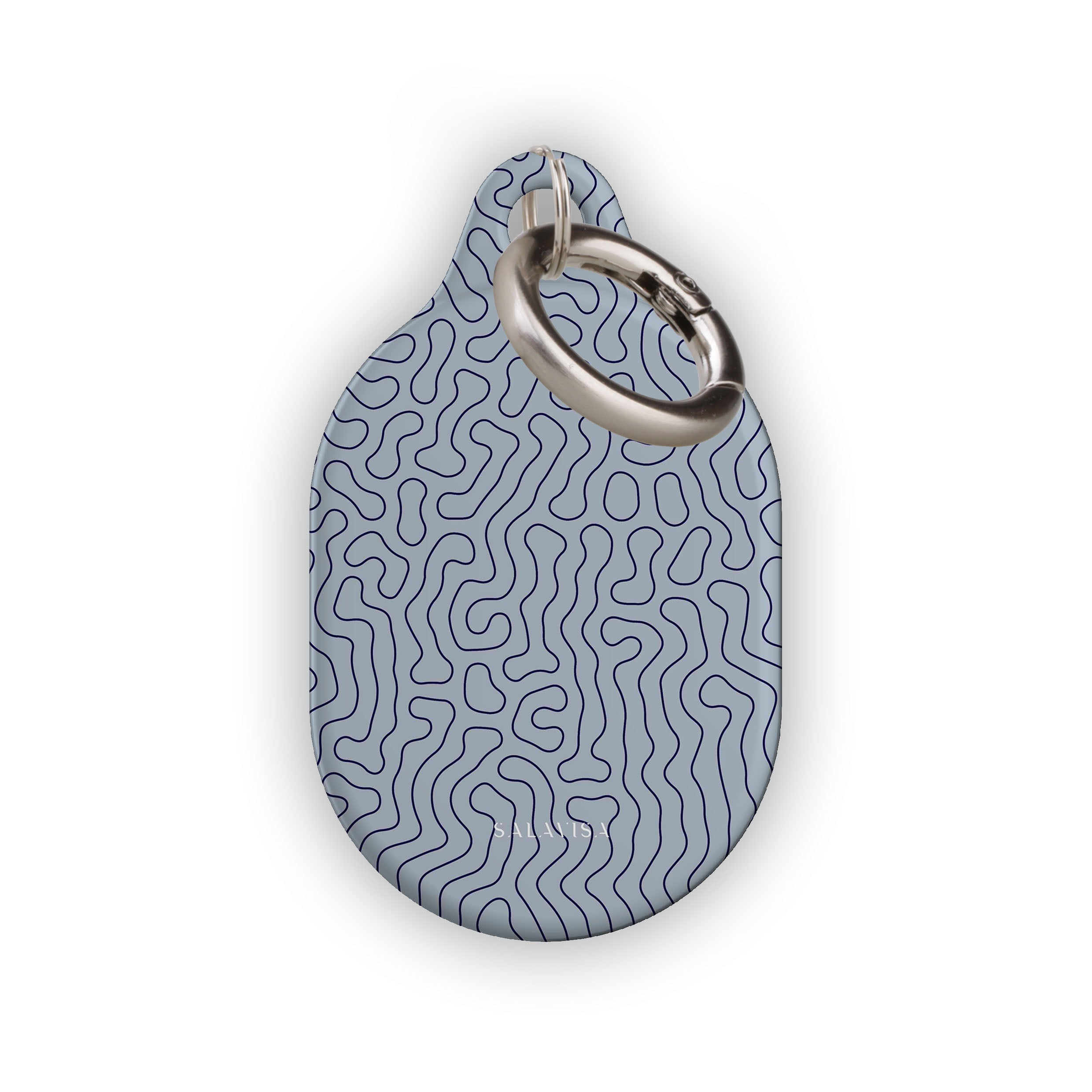 Blue Paths AirTag Holder - Premium Leather Keychain for Apple AirTag - Perfect for Keys, Bags & Luggage Tracking