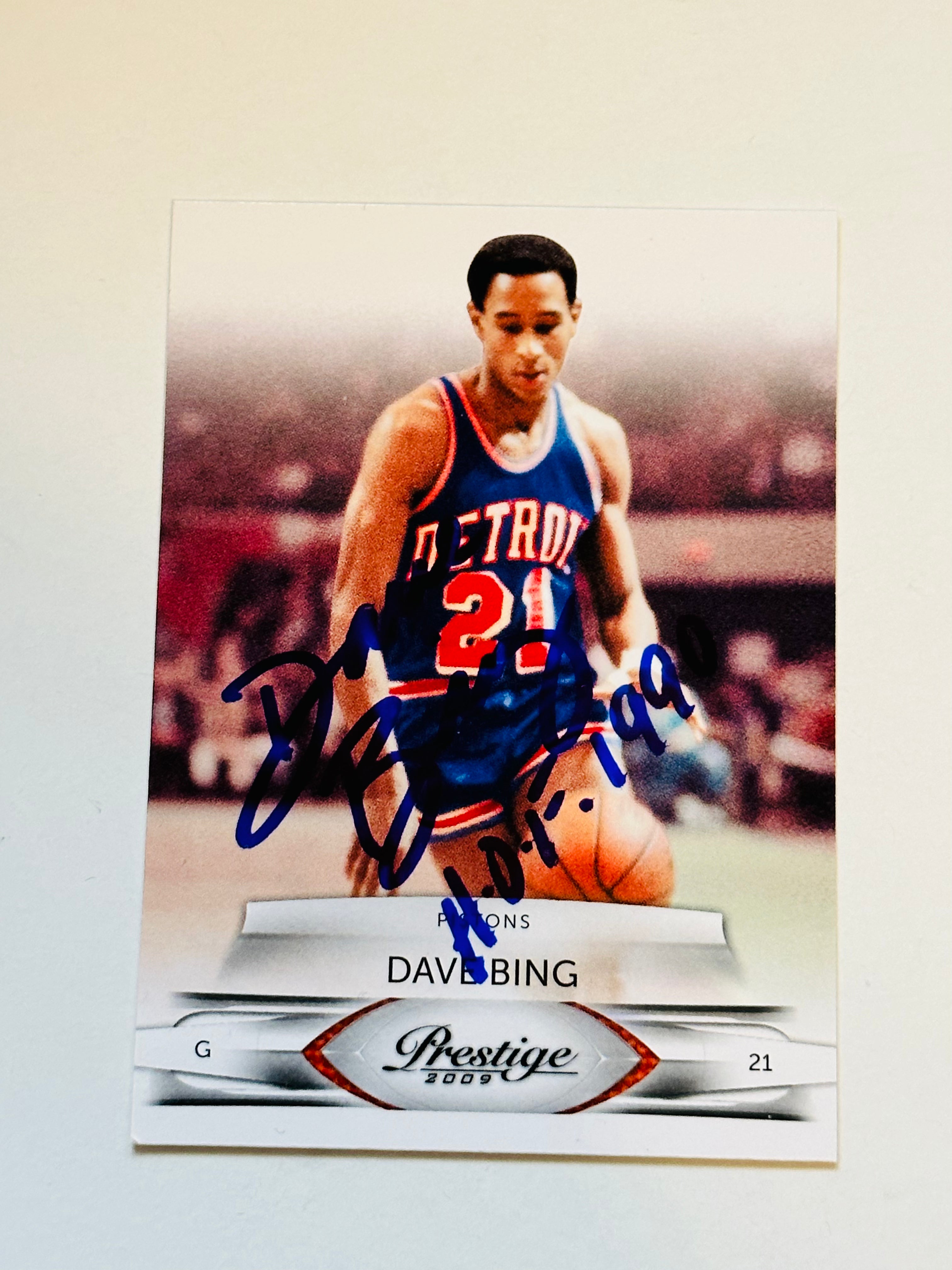 Dave Bing Rare Autographed Basketball Card with COA - Authentic Collectible for NBA Fans & Sports Memorabilia Enthusiasts