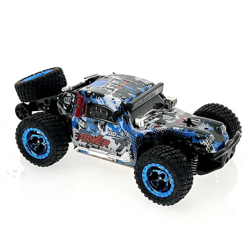 WLTOYS 284161 2.4G 4WD 1/28 Scale 30KM/H High Speed Brushed RC Off-Road Truck with LED Lights - Perfect for Indoor & Outdoor Racing, Backyard Adventures and Kids Birthday Gifts