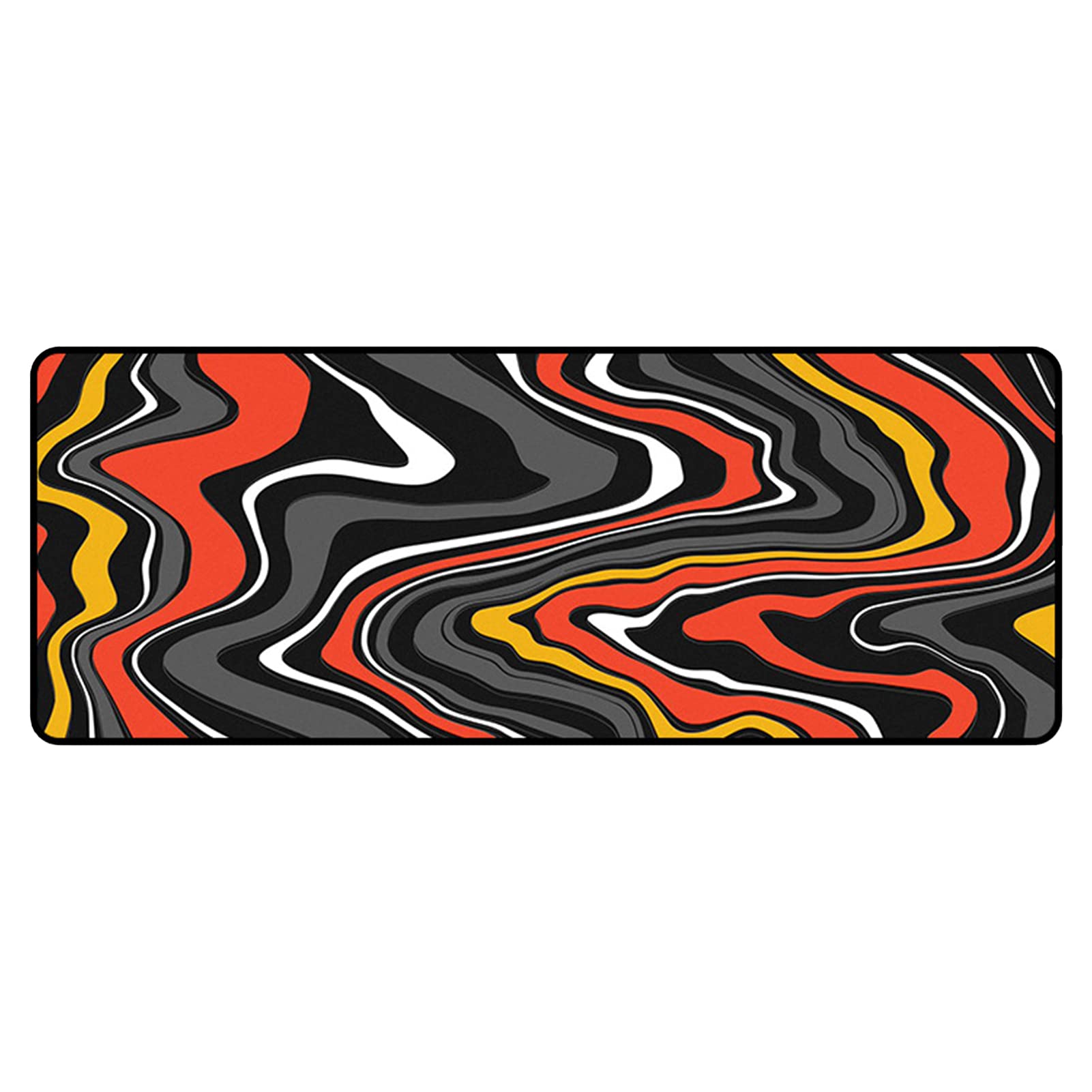 OCUhome Large Gaming Mouse Pad (11.81x31.5 Inches) - Non-Slip Thickened Desk Mat with Abstract Art Design for PC, Laptop, Office & Home Use - Perfect for Gamers, Work & Study