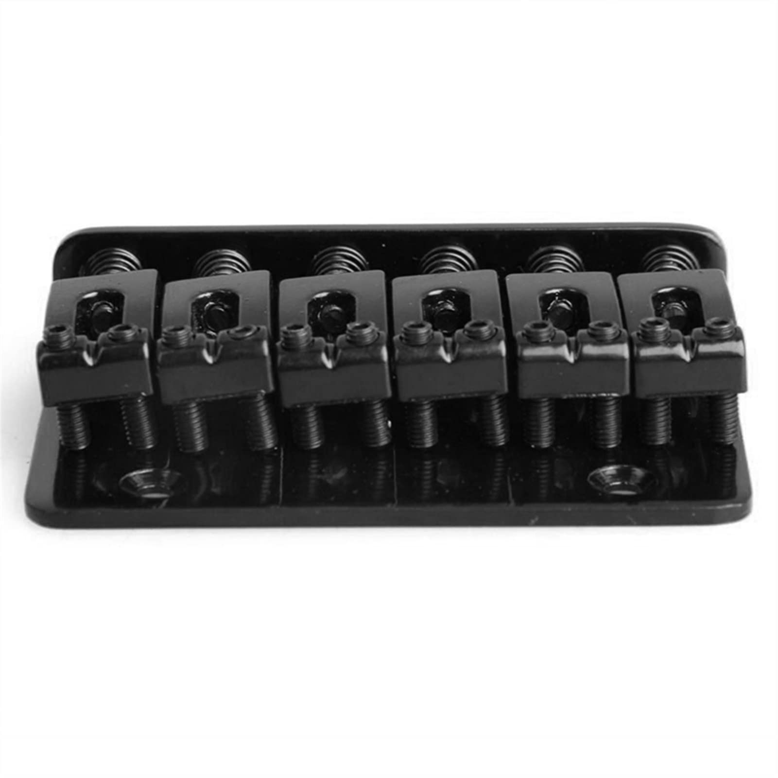 6-Saddle Hardtail Guitar Bridge with 2 Roller String Trees - Top Load Electric/Acoustic Guitar Bridge Replacement for Enhanced Tuning Stability | Perfect for DIY Guitar Repair & Upgrades