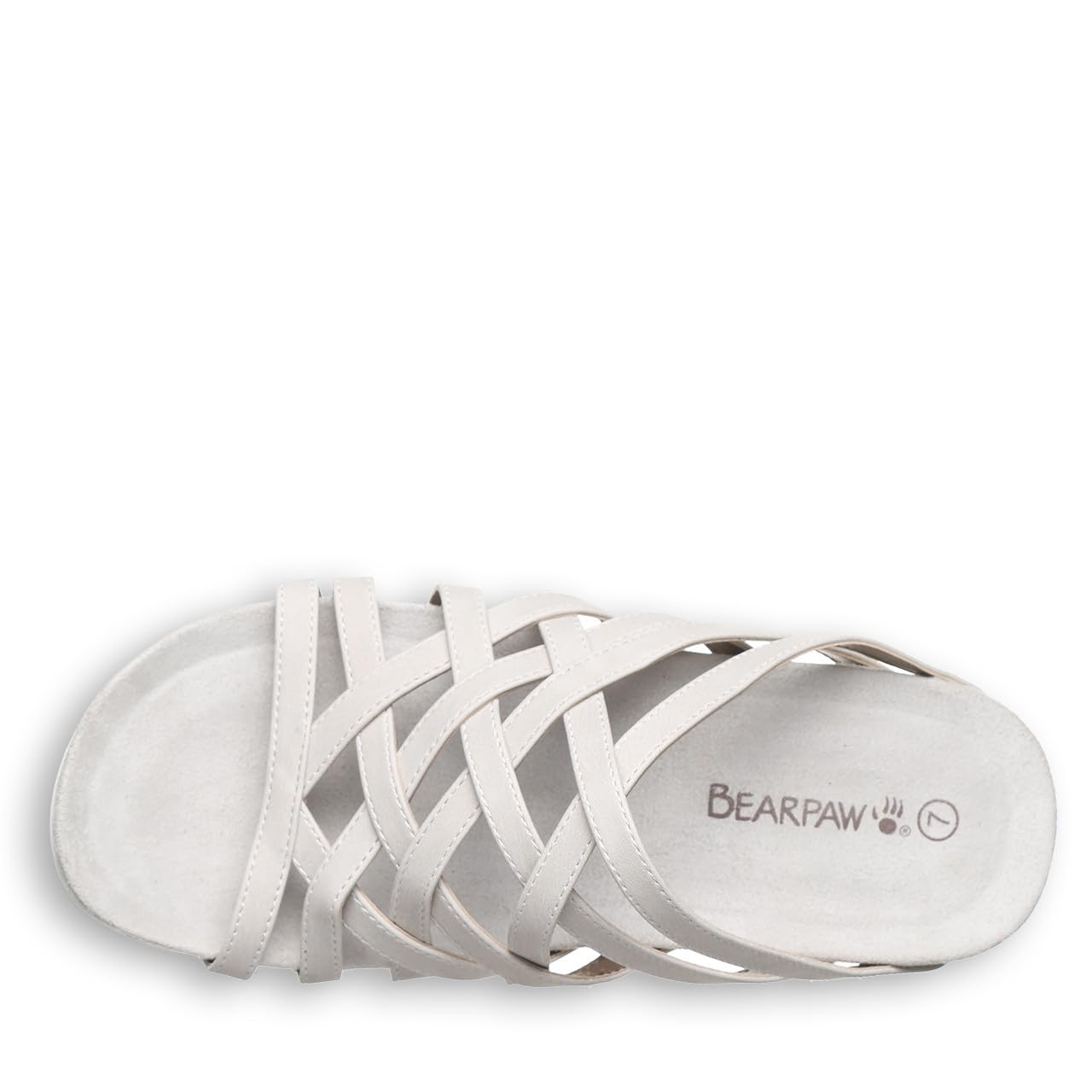 BEARPAW Women's Zinnia White Size 7 Sandals - Comfortable & Lightweight Summer Shoes for Women - Perfect for Beach, Vacation, and Casual Outings