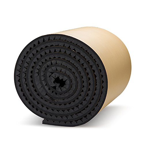 SOOMJ 50mm Thick Flame Retardant Acoustic Insulation Cotton - Self-Adhesive Soundproofing Panel for Walls, Home Studios, KTV & Theaters (Black) | Noise Reduction for Home Theater, Recording Studio & Office Soundproofing