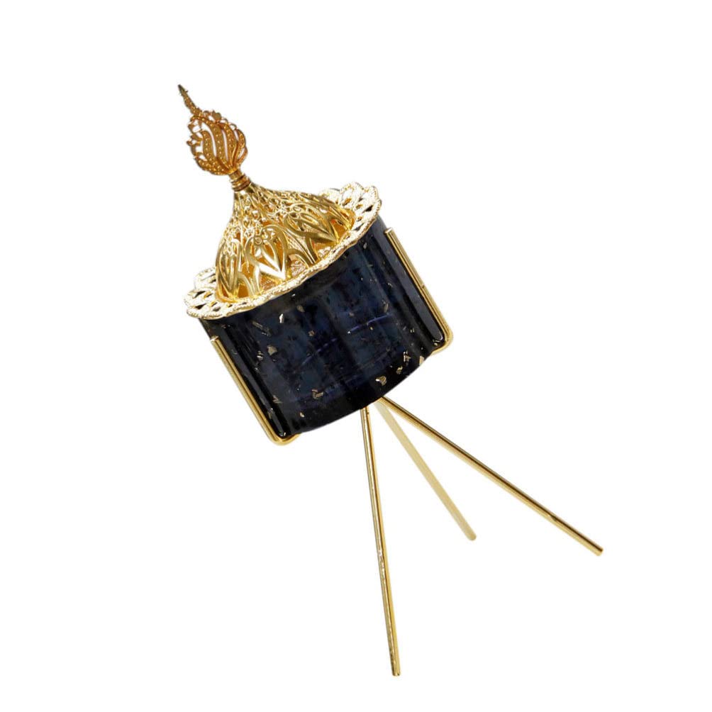 Premium Arabian Incense Burner Holder - Elegant Crystal Globe Diffuser for Incense Sticks & Cones | Home Office Desk Decor, Meditation Room Accessory, Yoga Studio Aromatherapy, Gift for Housewarming & Spiritual Retreats