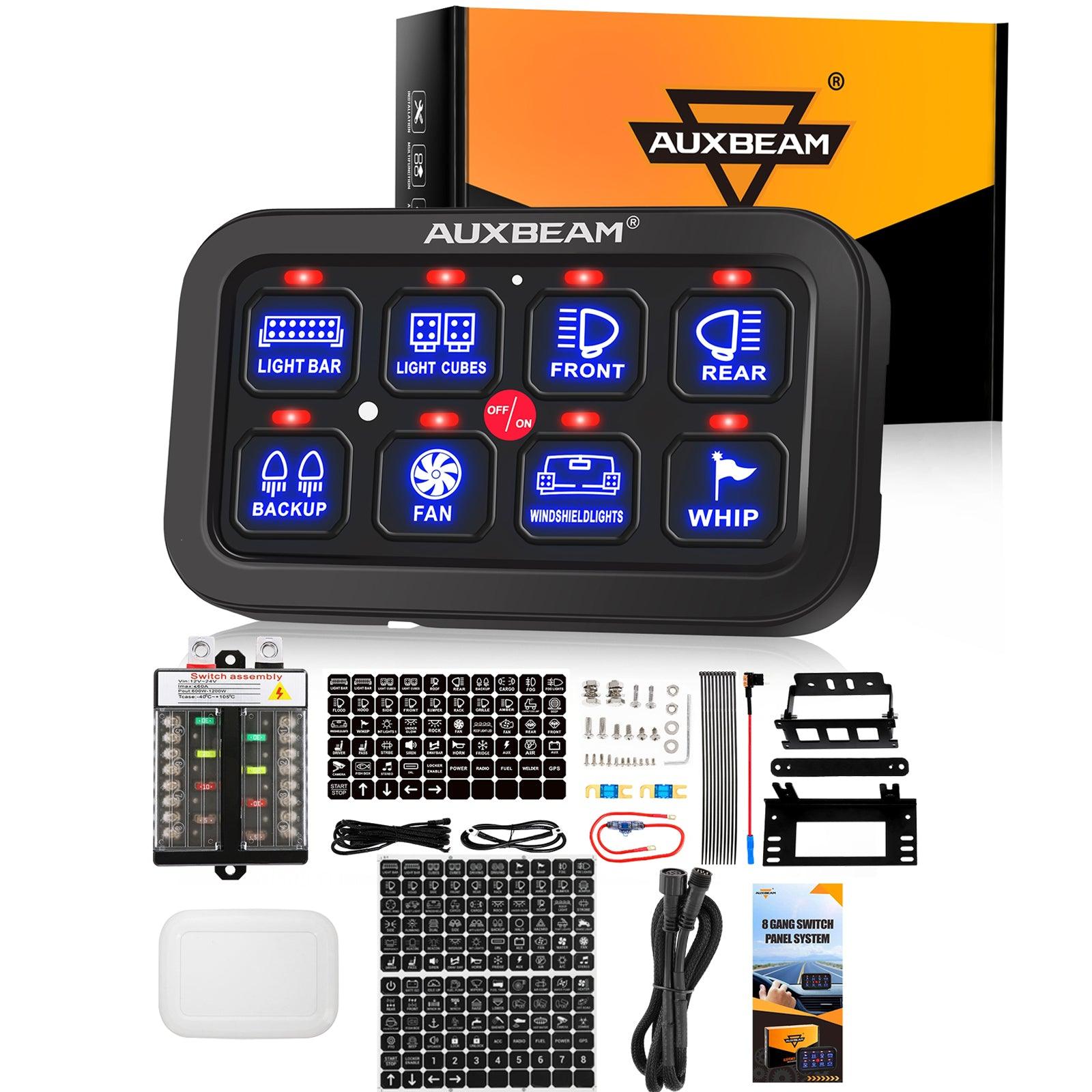 6/8 Gang LED Switch Panel for Off Road Lights - Waterproof Rocker Switch Panel with LED Indicators for Trucks, Jeeps, ATVs - Perfect for Off-Roading, Camping & Overlanding Adventures