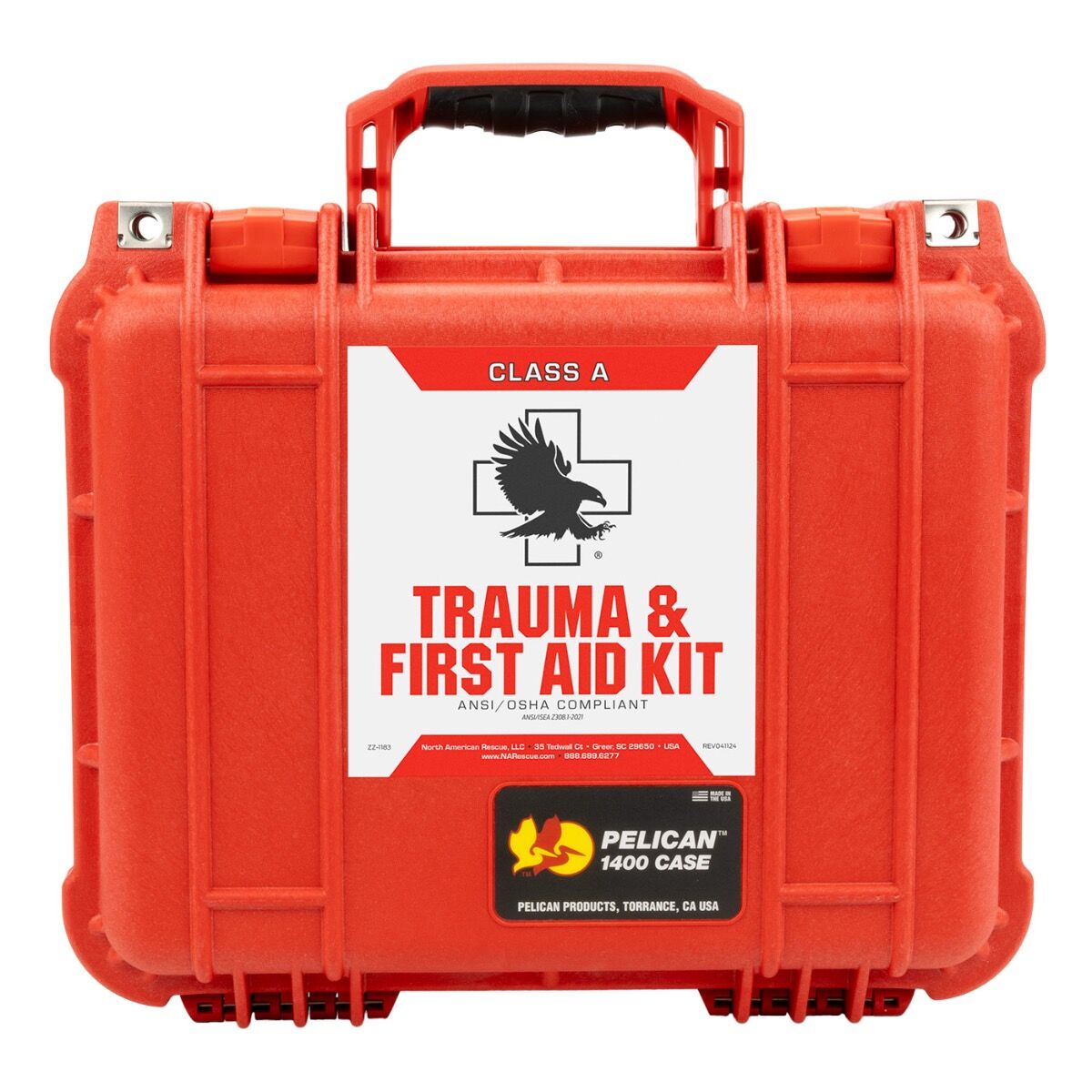 Professional Trauma First Aid Kit Hard Case - Class A Emergency Medical Supplies for Home, Car, Workplace & Outdoor Adventures
