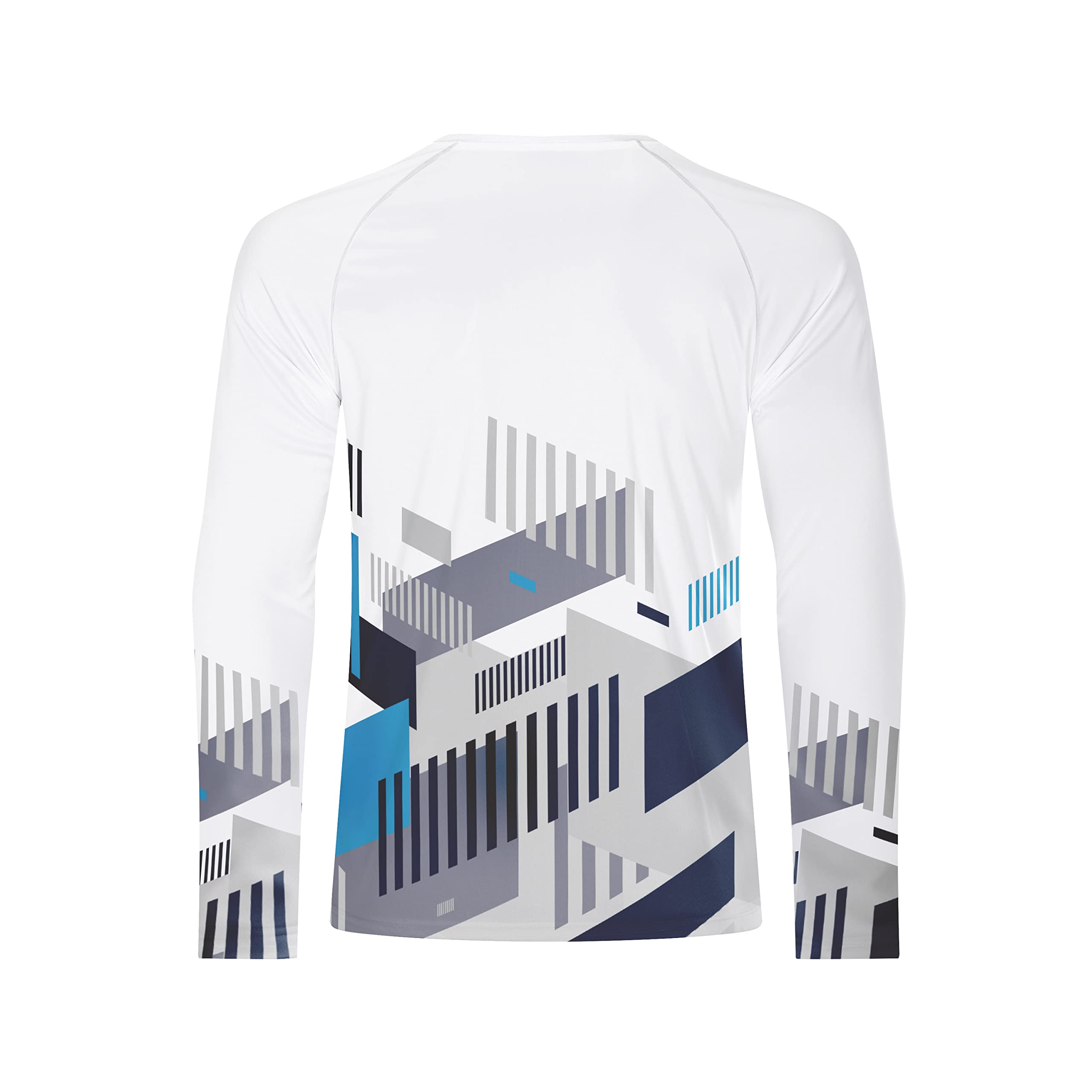 Men's UPF 50+ Sun Protection Shirt - Lightweight Long Sleeve UV Shirt for Fishing, Hiking & Running - Quick-Dry Printed Outdoor Shirt for Summer Activities