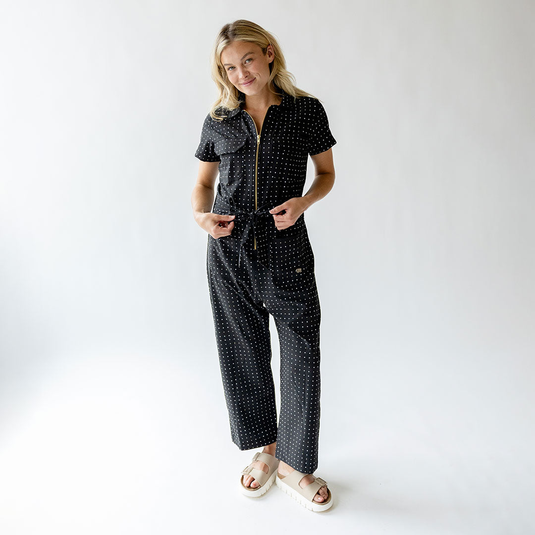 Stylish Polka Dot Jumpsuit for Women - Trendy One Piece Romper with Pockets | Perfect for Casual Outings, Parties, and Summer Fashion