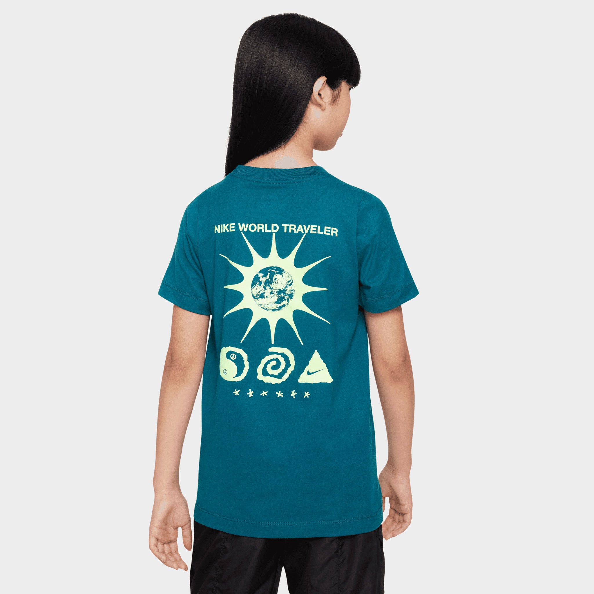 Nike Sportswear Juniors' T-Shirt for Girls - Soft Cotton Tee in Geode Teal | Casual Wear, Gym, Sports & Everyday Outfits