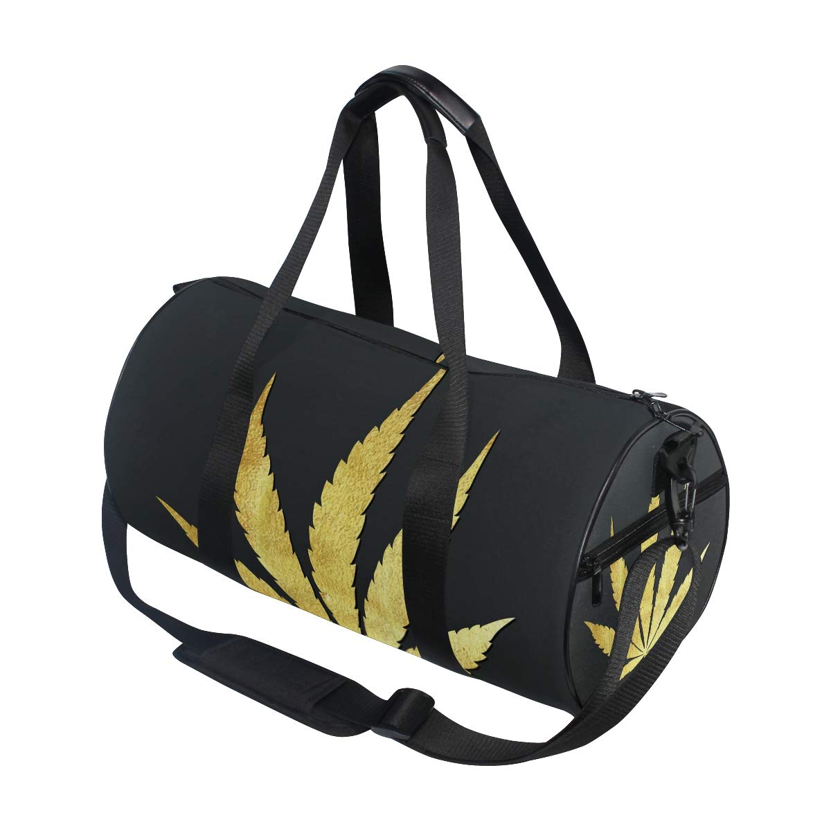 Gym Sports Bag with Marijuana Leaf Print - Durable Travel Duffel Bag for Men & Women - Perfect for Workouts, Travel & Outdoor Activities