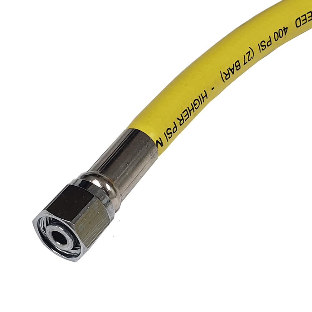 JCS 3/8-24 Low Pressure Air Regulator with Black Hose - Perfect for Air Compressors, Pneumatic Tools & HVAC Systems