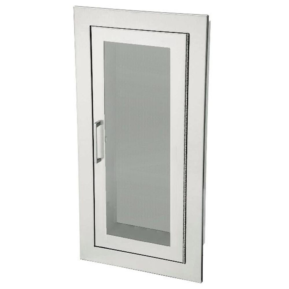 JL Industries 1025F10 Full Glass Fire Extinguisher Cabinet with Pull Handle - Wall Mounted Safety Storage for Schools, Offices & Commercial Buildings