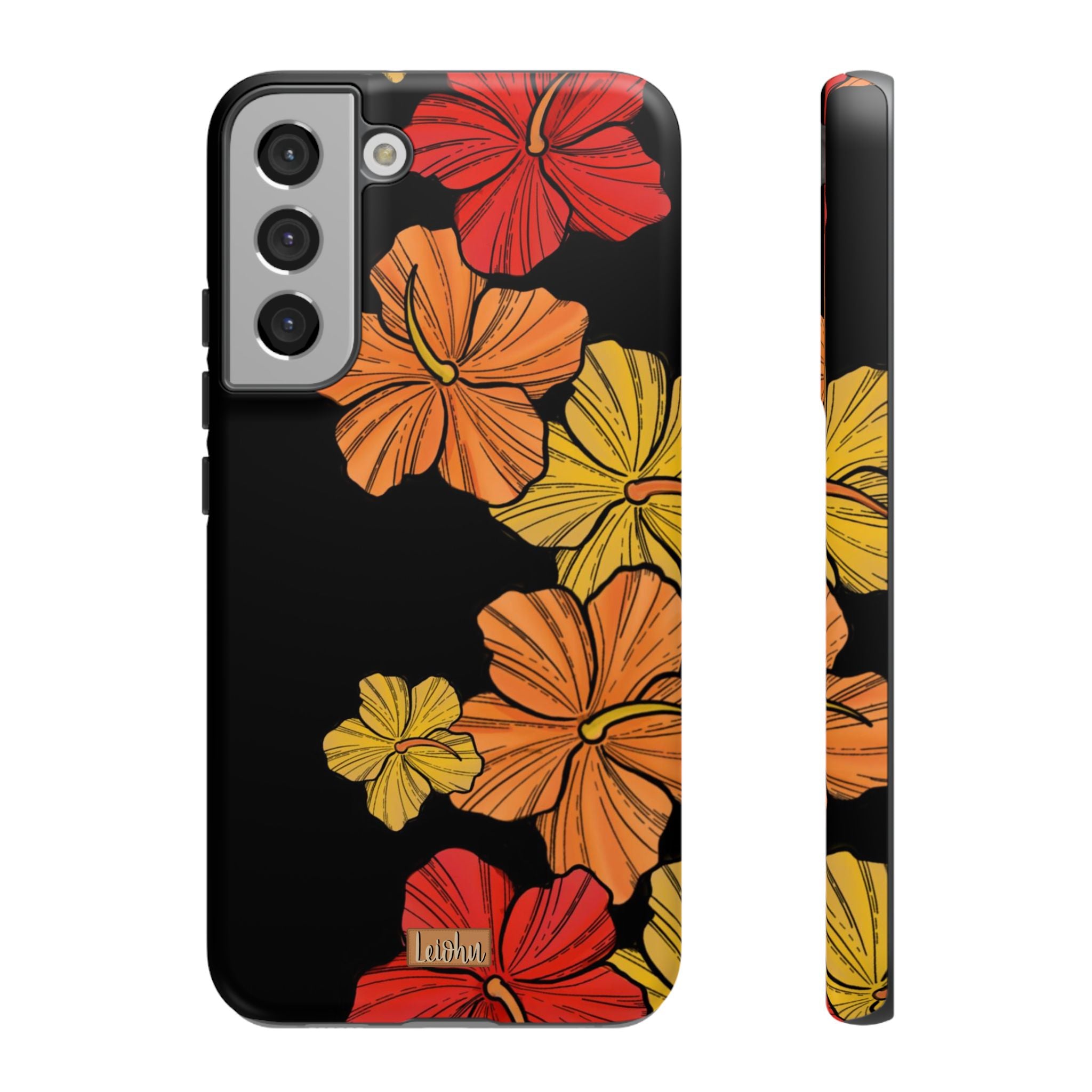Vintage Hibiscus Pattern Samsung Galaxy Phone Case - Stylish Protective Cover for Galaxy S21/S20/S10/Note 20 - Perfect for Everyday Use, Travel & Gifting