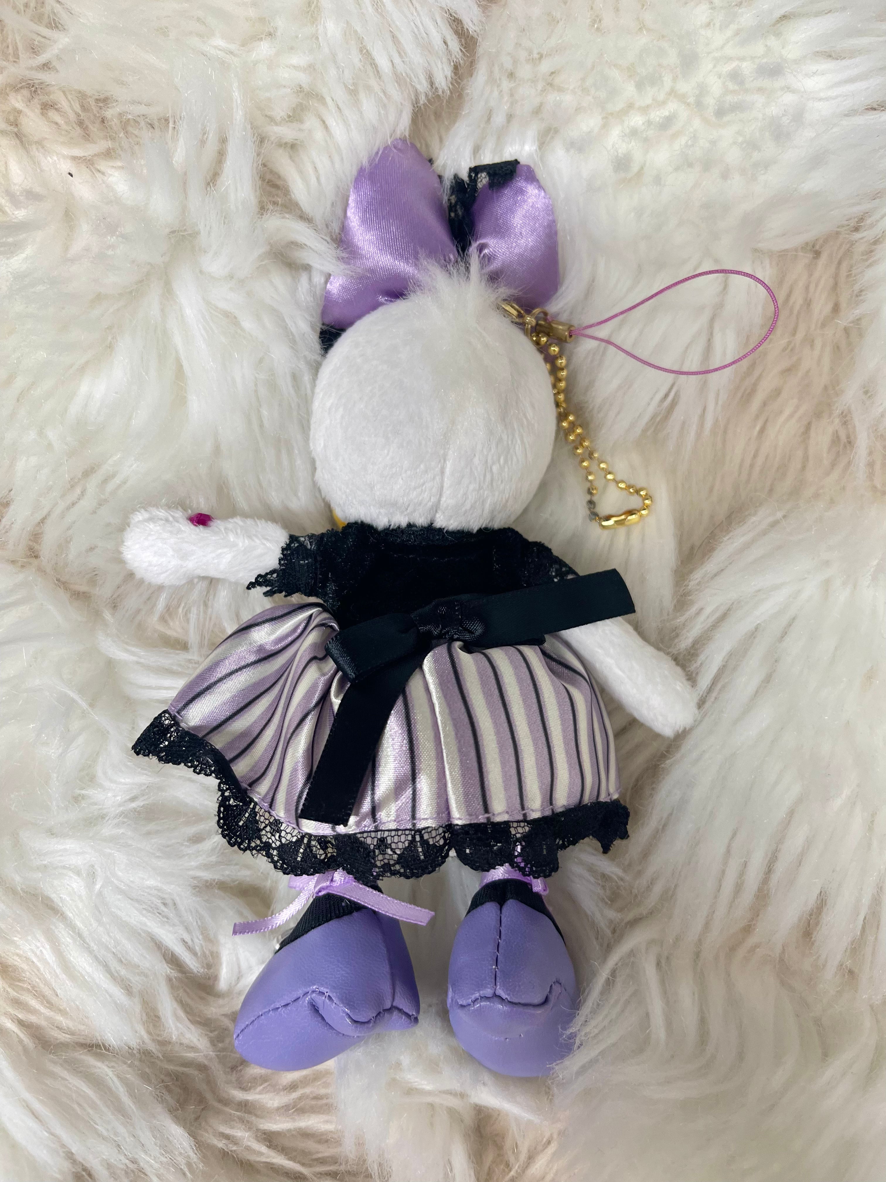 Goth Daisy Duck Plush Keychain - Cute Disney Cartoon Character Keyring for Bags, Backpacks & Gifts | Perfect for Cosplay, Collectors & Duck Fans