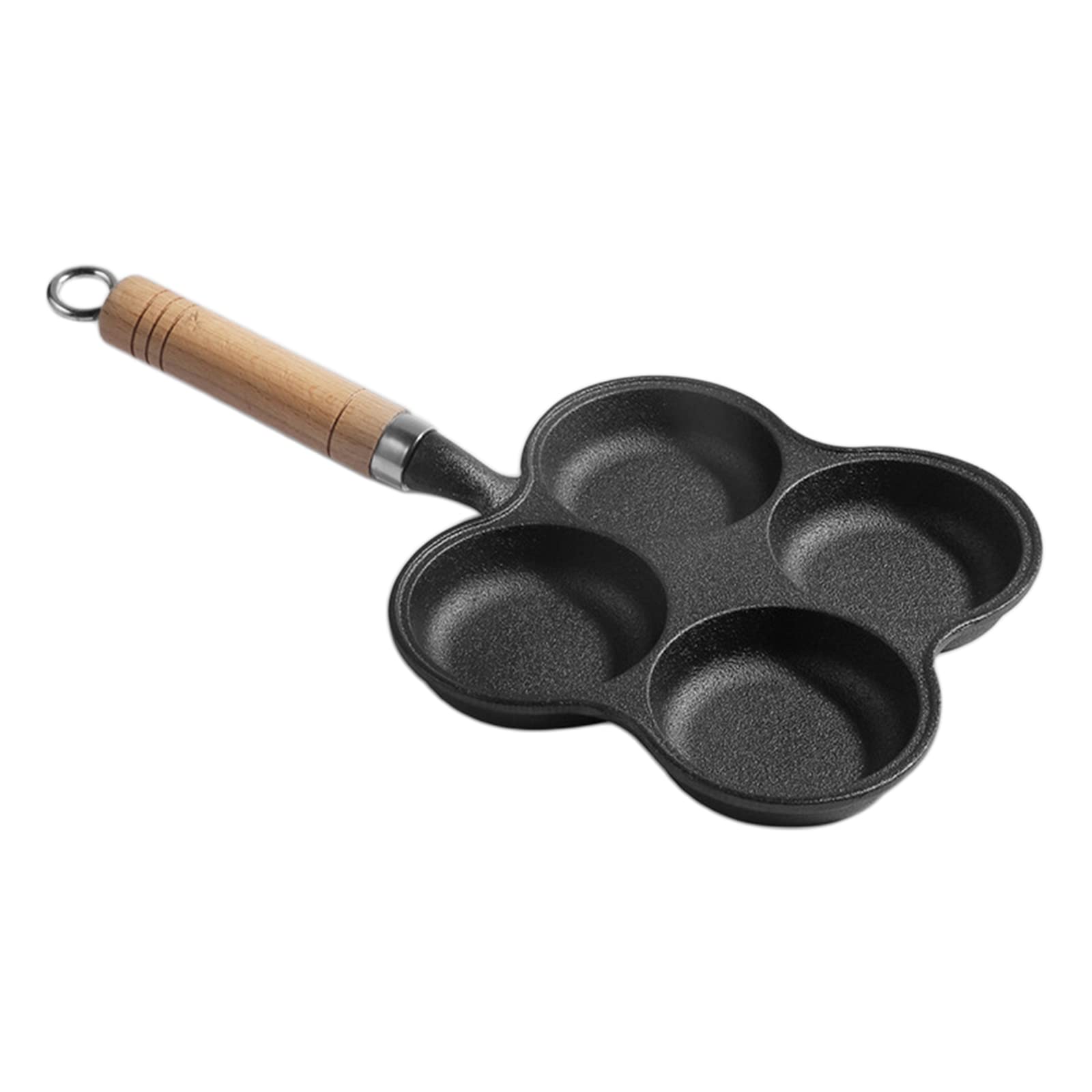 Non-Stick Egg Frying Pan - Cast Iron Omelet Cooker for Gas Stove - Perfect for Breakfast, Camping & Outdoor Cooking