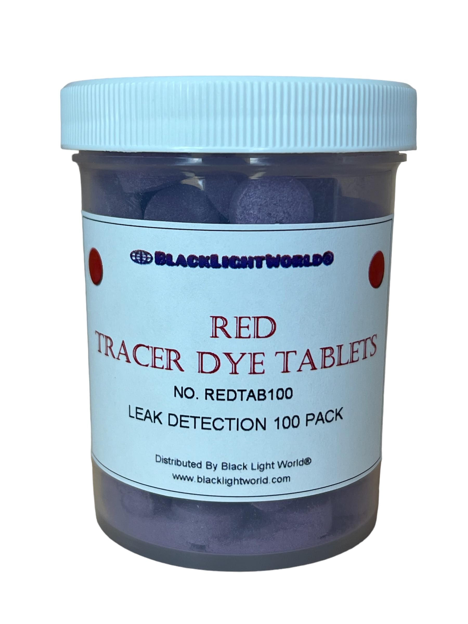 Tracer Dye Red Tablets - 100 Pack for Pool Leak Detection & Water Flow Testing | Swimming Pool Maintenance & Plumbing Inspection
