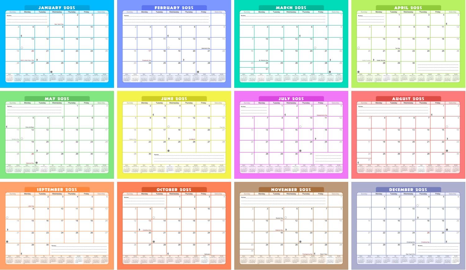 2024-2025 18-Month Spiral-Bound Wall & Desk Calendar Planner - Large Monthly Organizer for Office, Home & School (Edition #07) - Perfect for Scheduling, Planning & Productivity