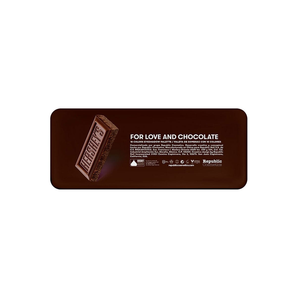 Hershey's Milk Chocolate 18-Color Eyeshadow Palette - Long Lasting Pigmented Makeup for Day & Night Looks