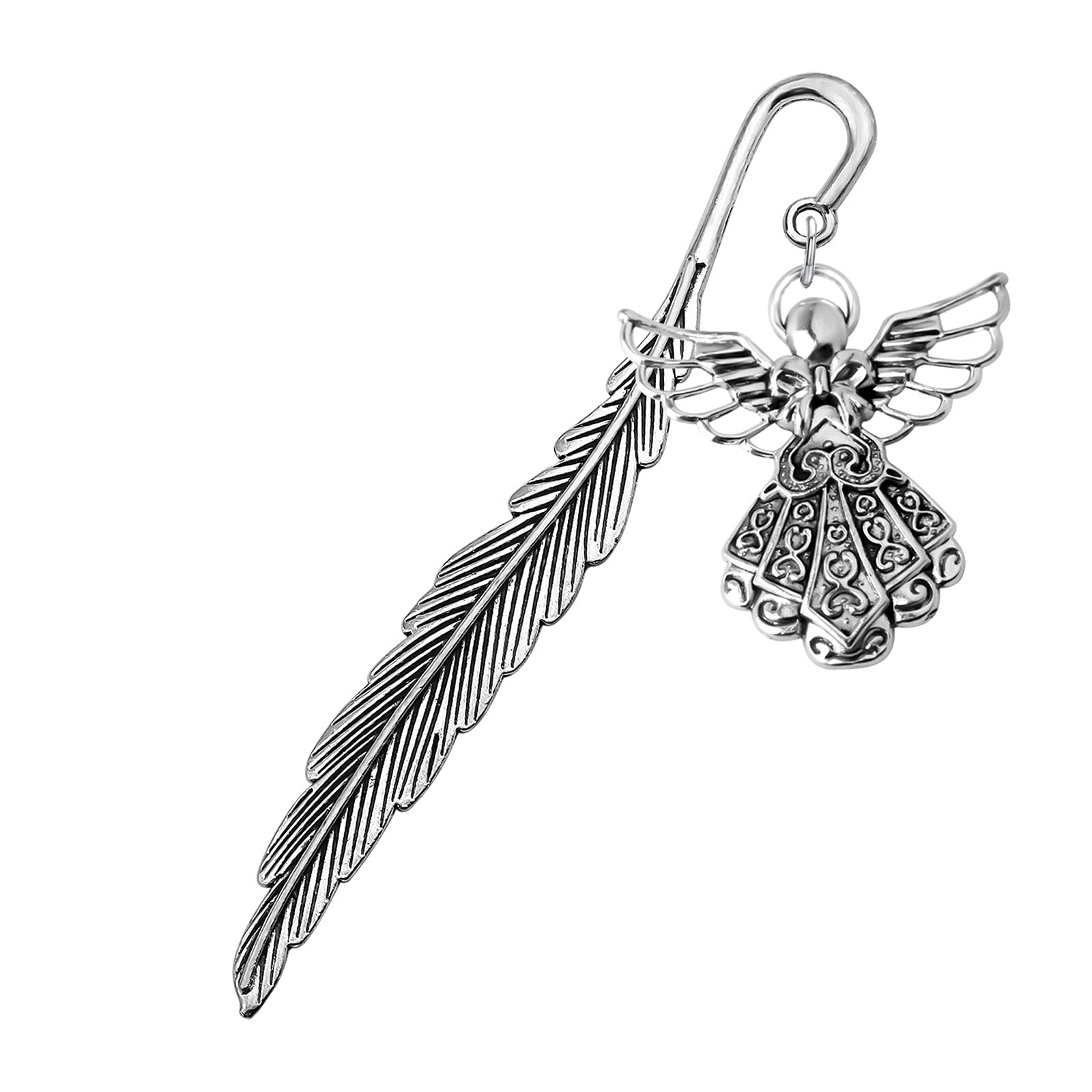 WSNANG Angel Metal Bookmark - Elegant Feather Design for Book Lovers, Religious Gift Idea - Perfect for Bible Study, Journaling & Reading Accessories