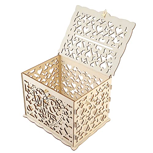 Elegant Wedding Card Box with Lock & Key - DIY Money Gift Holder for Weddings, Anniversaries & Special Events | Perfect for Reception Decor & Gift Collection