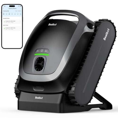Automatic Cordless Robotic Pool Vacuum Cleaner - Smart Self-Charging Pool Cleaner for In-Ground & Above Ground Pools up to 2,260 sq.ft - Cleans Pool Floor, Walls & Waterline - Perfect for Backyard, Vacation Homes & Commercial Pools