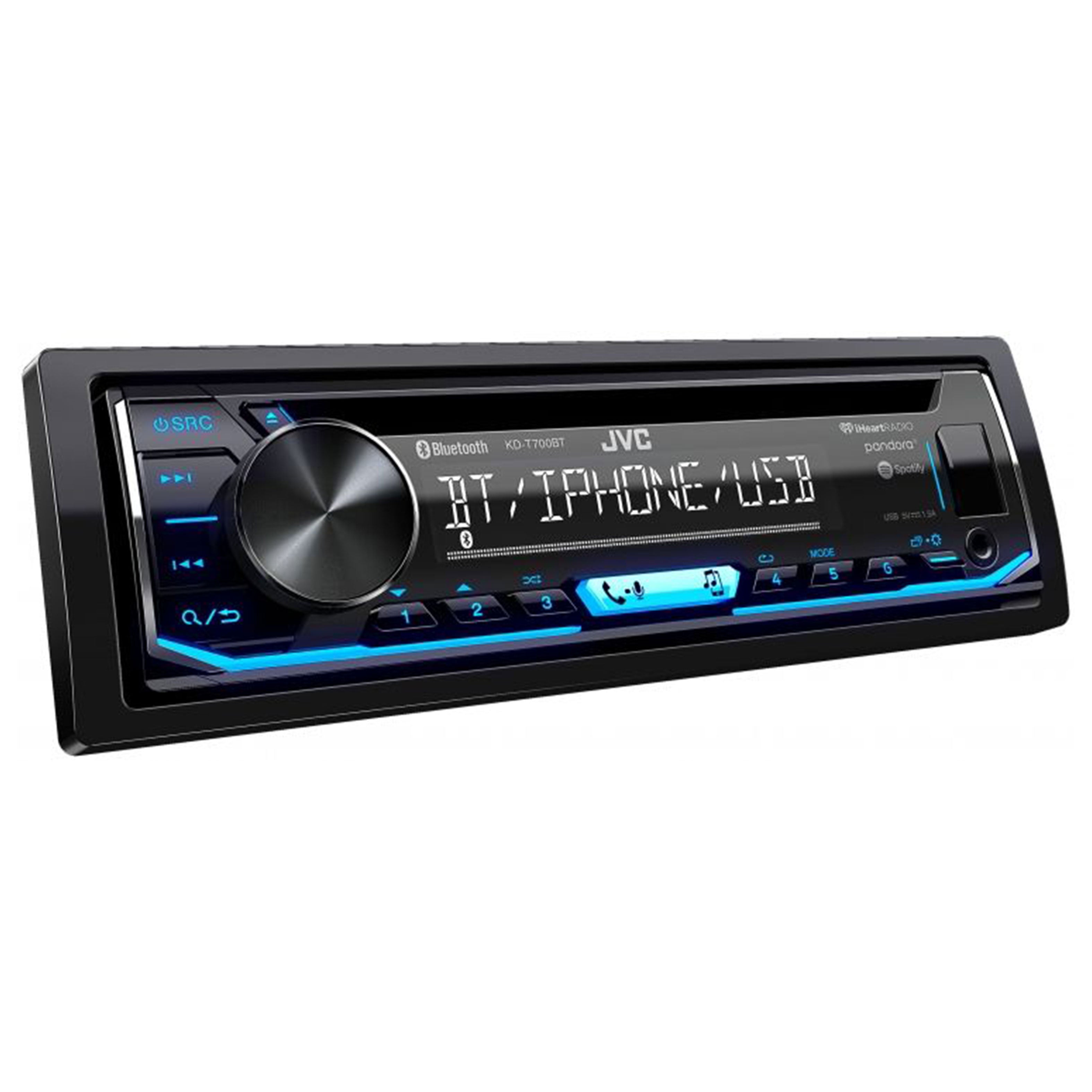 JVC KD-T700BT Bluetooth Car Stereo Receiver with Wireless Music Streaming, Hands-Free Calling, and USB/AUX Input - Perfect for Upgrading Your Car Audio System on Road Trips and Commutes