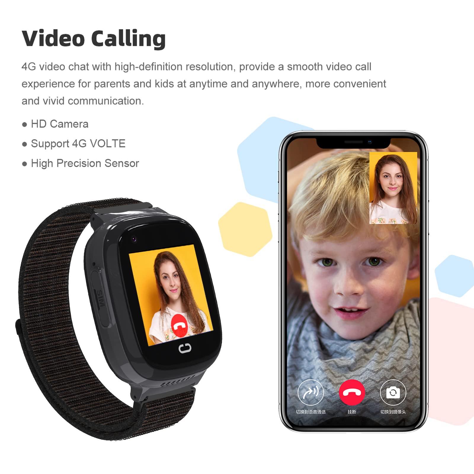 Kids Smartwatch with GPS & 4G LTE - HD Touchscreen Waterproof Tracker Watch with Real-Time Location, SOS Alert, Video/Voice Call & Camera - Compatible with Android iOS - Perfect Gift for Boys & Girls - Ideal for School, Outdoor Play & Family Safety