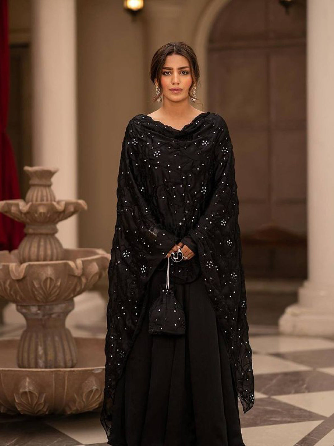 Elegant Black Anarkali Dress with Exquisite Embroidery | Premium Festive Wear for Women | Perfect for Weddings, Parties & Special Occasions