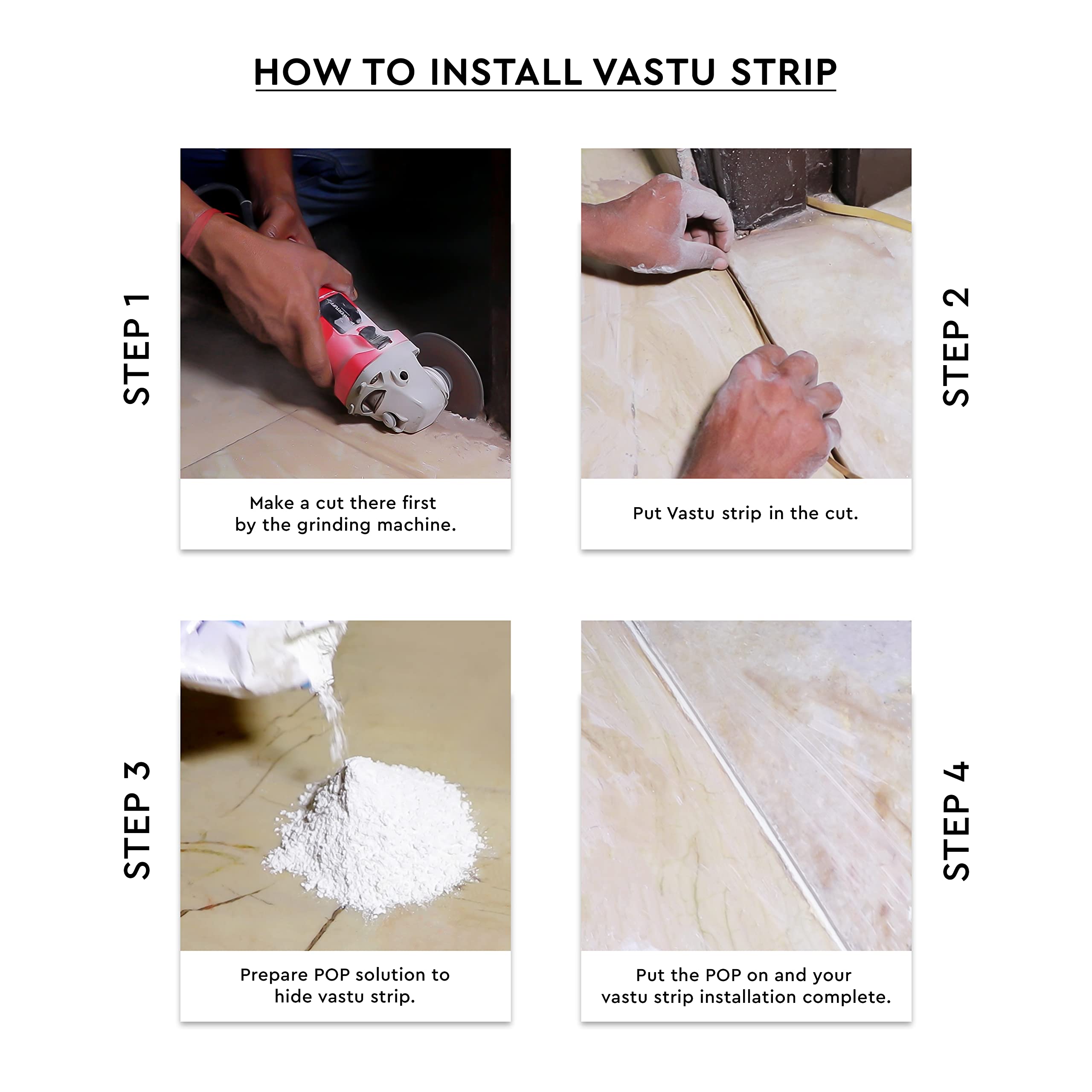 Cornating Iron Strip Set of 4 (1 Inch x 7-8 Feet) - Vastu Remedy for Home Entrance & Toilet Correction | Feng Shui Metal Solution for Positive Energy & Home Protection | Perfect for Doorways, Bathrooms & Office Spaces