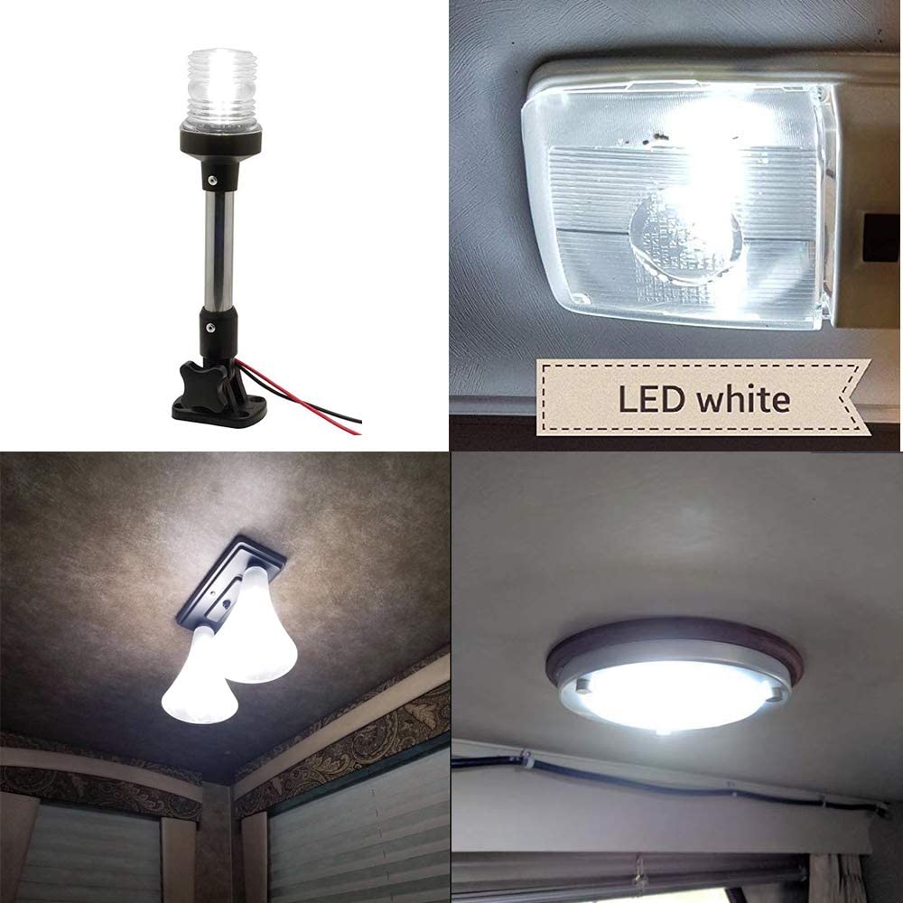 BA15D S8 DC Bayonet Double Contact Base LED Light Bulbs - 12V & 24V Cool White 6-Pack for Boat Marine Lights, RV Camper Trailer & Automotive Lighting - Perfect for Night Navigation, Interior Cabin Lights & Vehicle Safety Lighting
