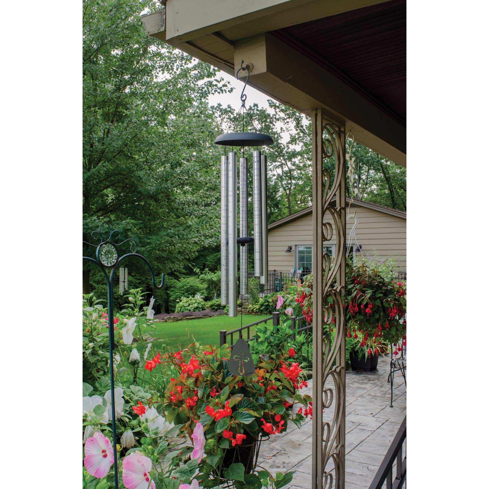 44” Sonnet Sounds 'How Great Thou Art' Inspirational Wind Chimes for Outdoor Patio & Garden - Perfect for Relaxation, Meditation & Home Decor