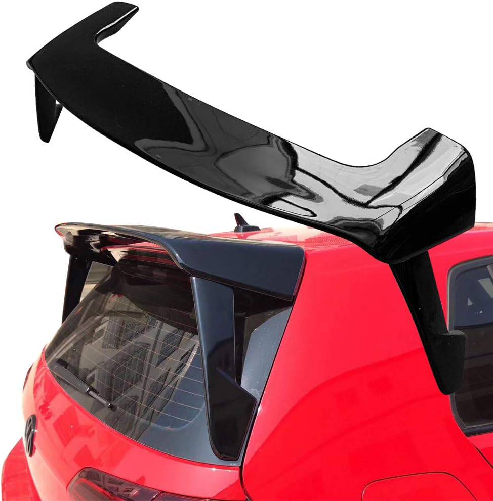 MK7 Style ABS Gloss Black Rear Spoiler for 2015-2019 VW Golf GTI - Sporty Roof Wing Lip Protector | Enhances Aerodynamics & Style for Street Racing & Car Shows