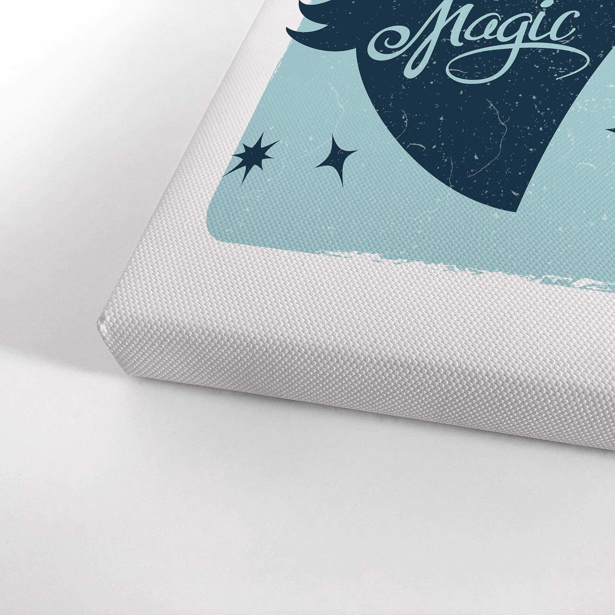 Time to Believe in Magic Unicorn Quote Canvas Print - Smile Art Design Wall Decor for Kids Room, Nursery, Baby Room - Ready to Hang Unicorn Gift (17x11 Inches, Made in USA) - Perfect for Birthday Gifts, Bedroom Decor & Fantasy Theme Rooms