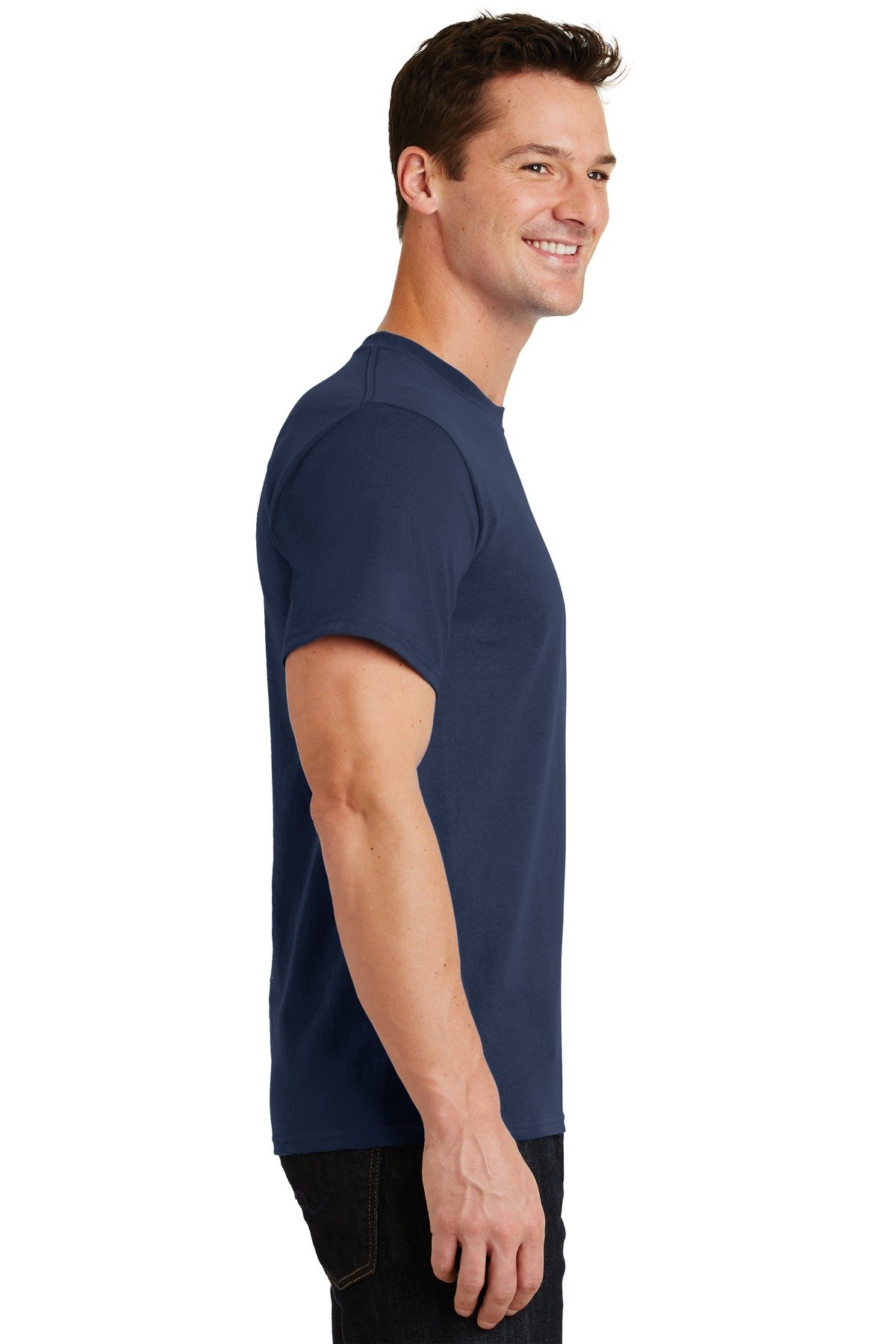 Port & Company PC61 Navy XL Men's Comfort Fit T-Shirt - Soft Cotton Crewneck Tee for Casual Wear, Work Uniforms & Everyday Basics