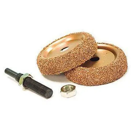 AA Two Cup Rasps Mounted Back To Back On Arbor - Double-Sided Woodworking Rasp for Smoothing & Shaping - Perfect for Wood Carving, Furniture Making & DIY Projects
