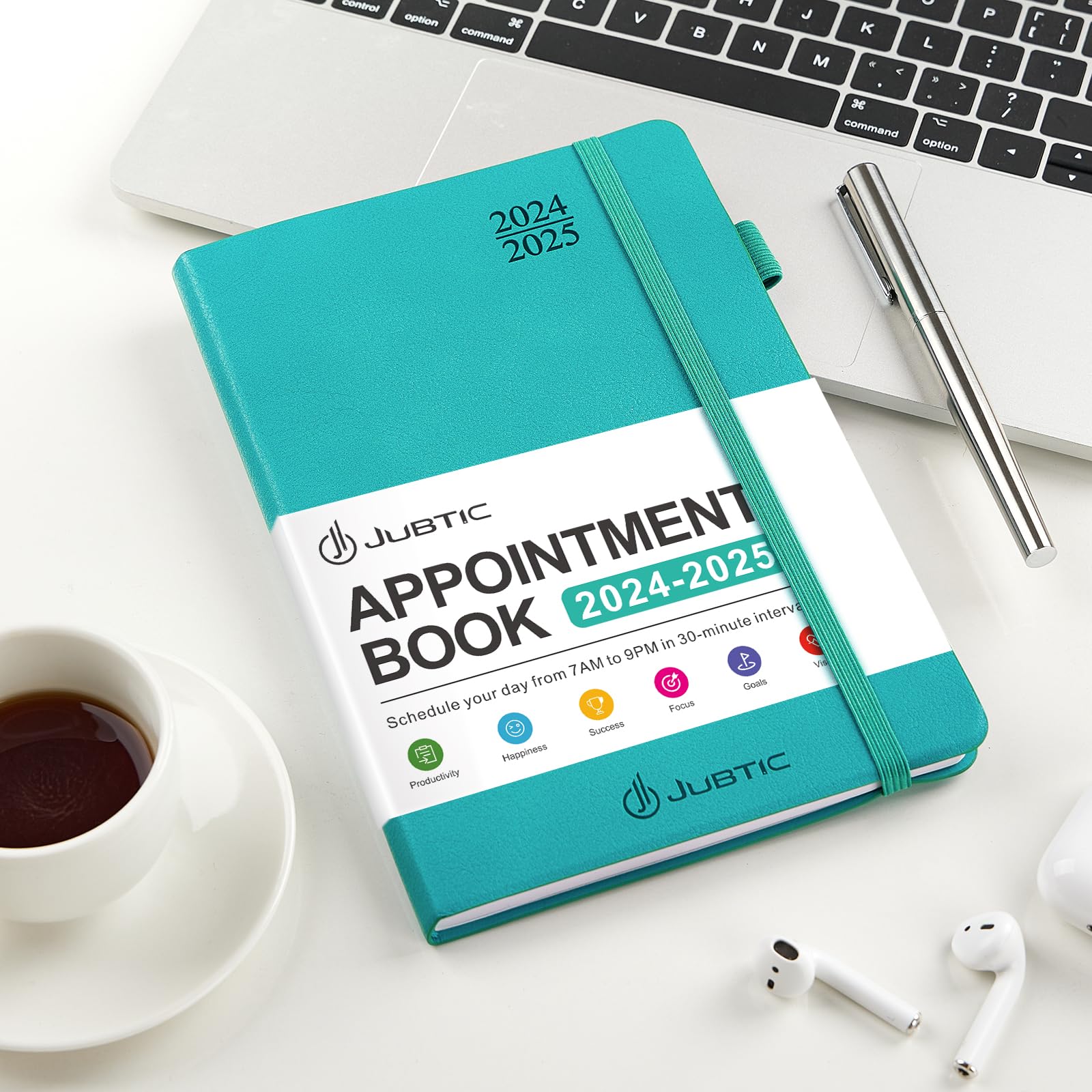 JUBTIC 2024-2025 Academic Planner - Daily Weekly Monthly Appointment Book from July 2024 to June 2025 with Hourly Schedule, Soft Cover A5 (5.8