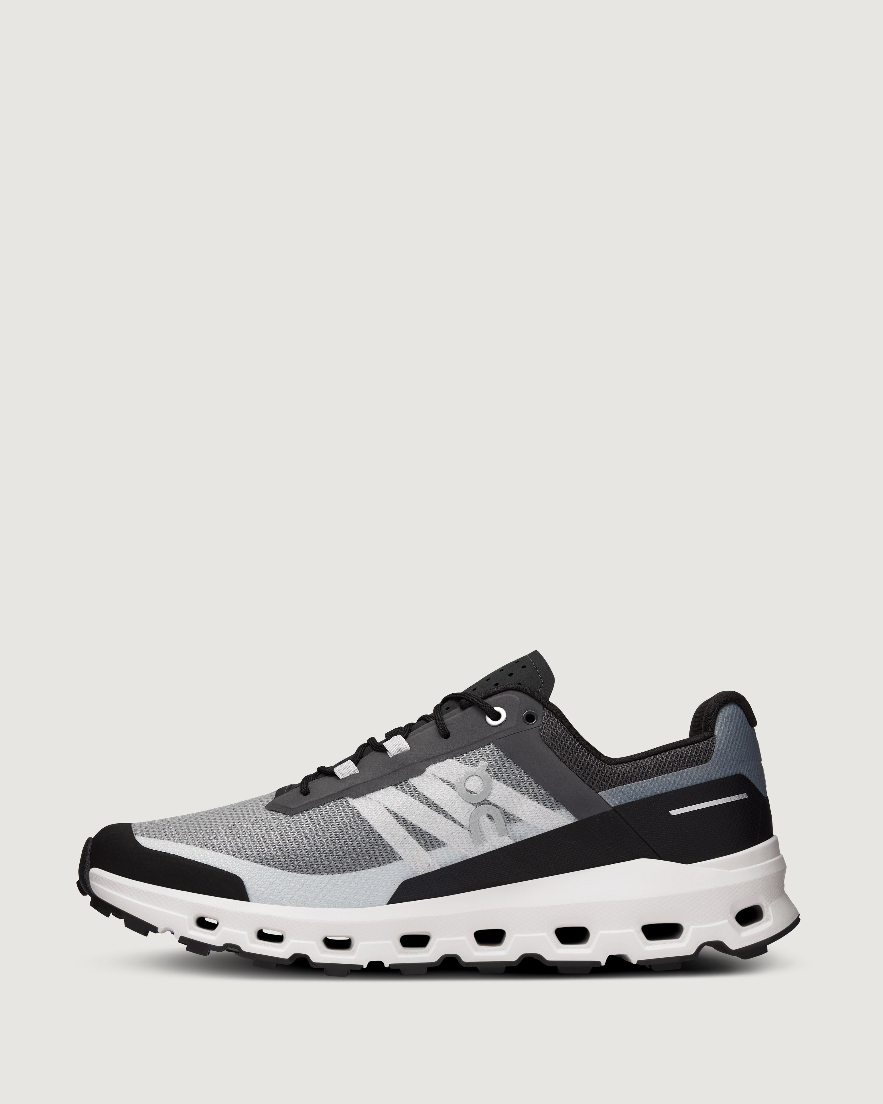Men's On Cloudvista Trail Running Shoes - Lightweight & Breathable Black/White for Hiking, Jogging & Outdoor Adventures