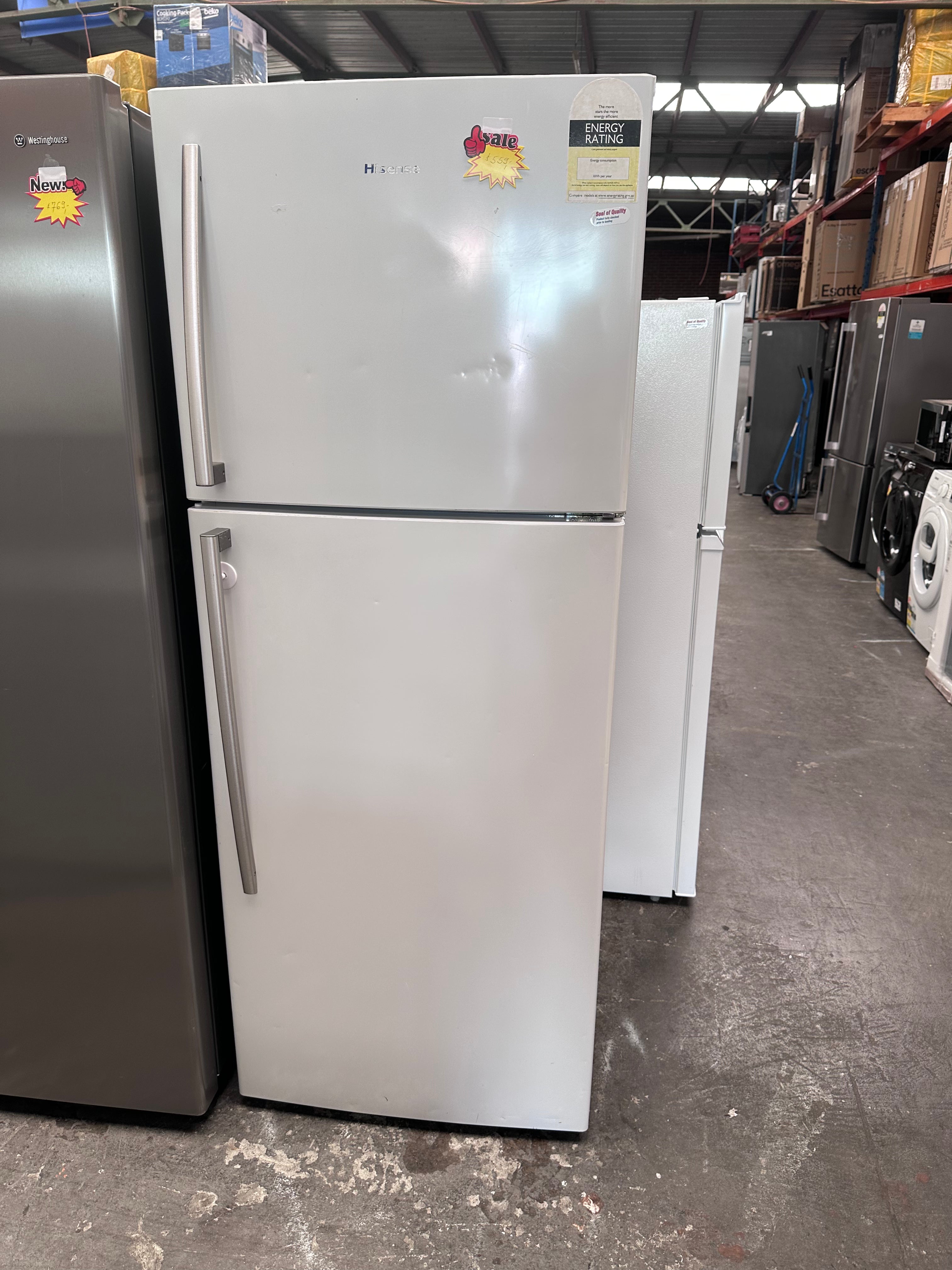 Hisense 436L Top Mount Refrigerator - Energy Efficient, Spacious Design | Perfect for Kitchens, Offices & Small Businesses [Certified Refurbished]