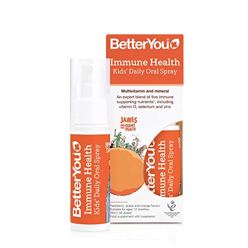 BetterYou Roald Dahl Immune Support Oral Spray 25ml - Boost Immunity & Wellness for Kids & Adults - Perfect for Travel, School & Daily Health