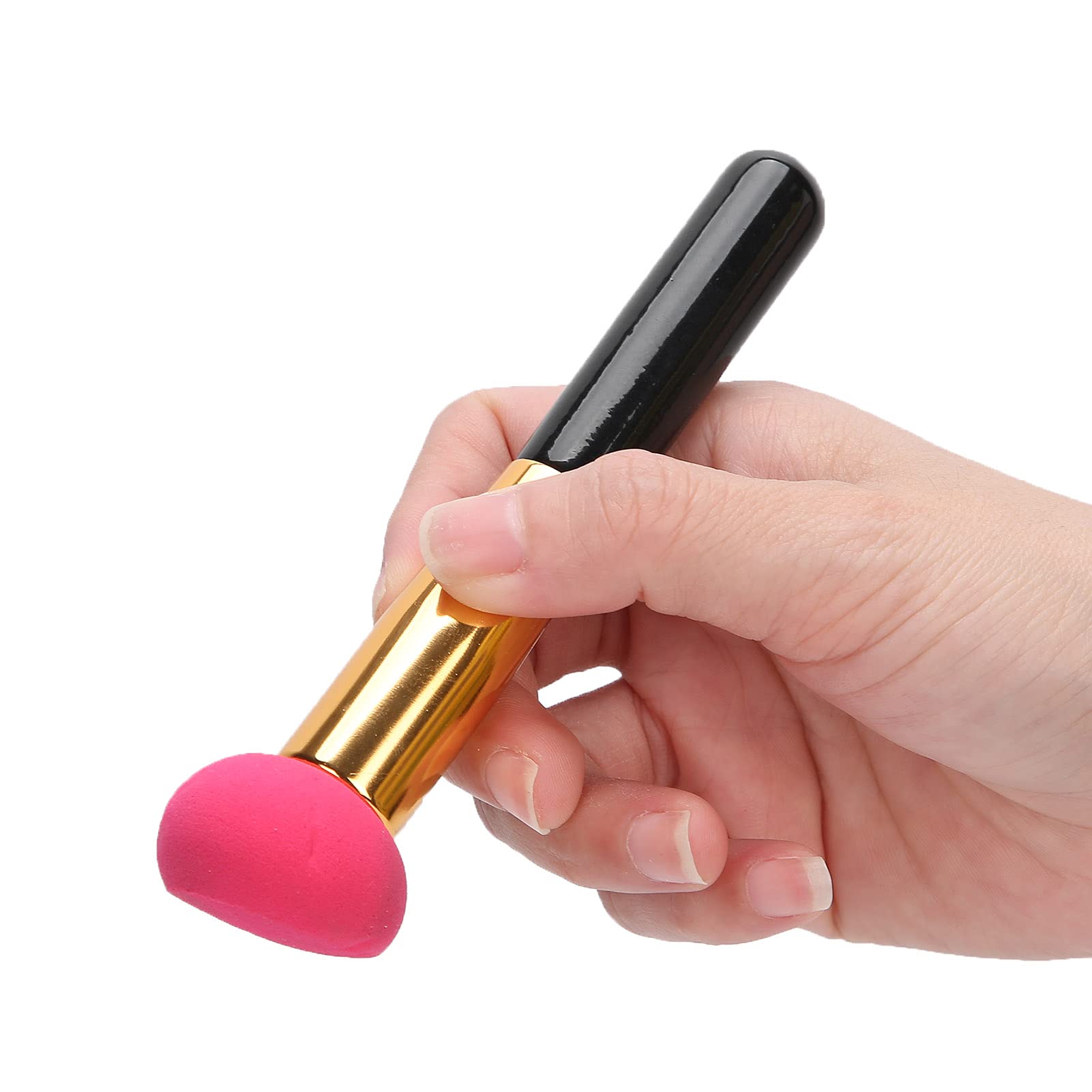 Soft Makeup Brush Set with Egg Puff - 3-Piece for Flawless Application (Purple) - Perfect for Foundation & Blending