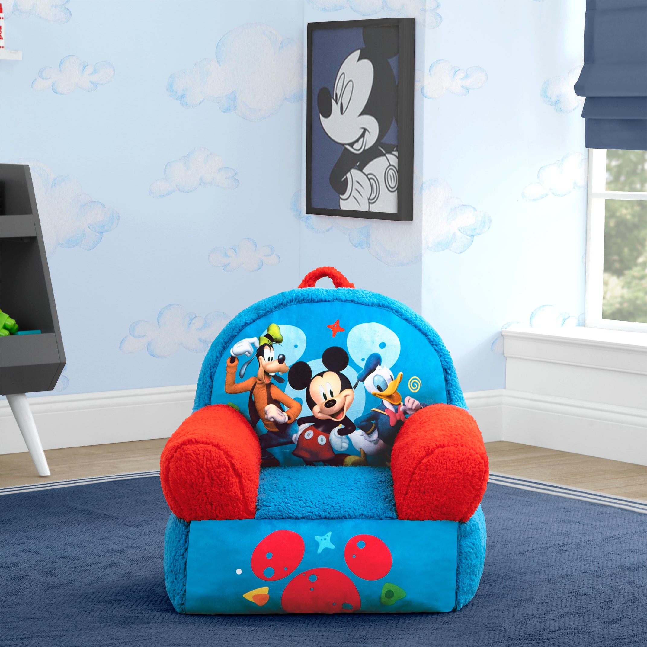 Disney Mickey Mouse Plush Cozee Buddy Chair - Soft & Comfortable Kids Chair for Playroom, Bedroom, or Nursery Decor