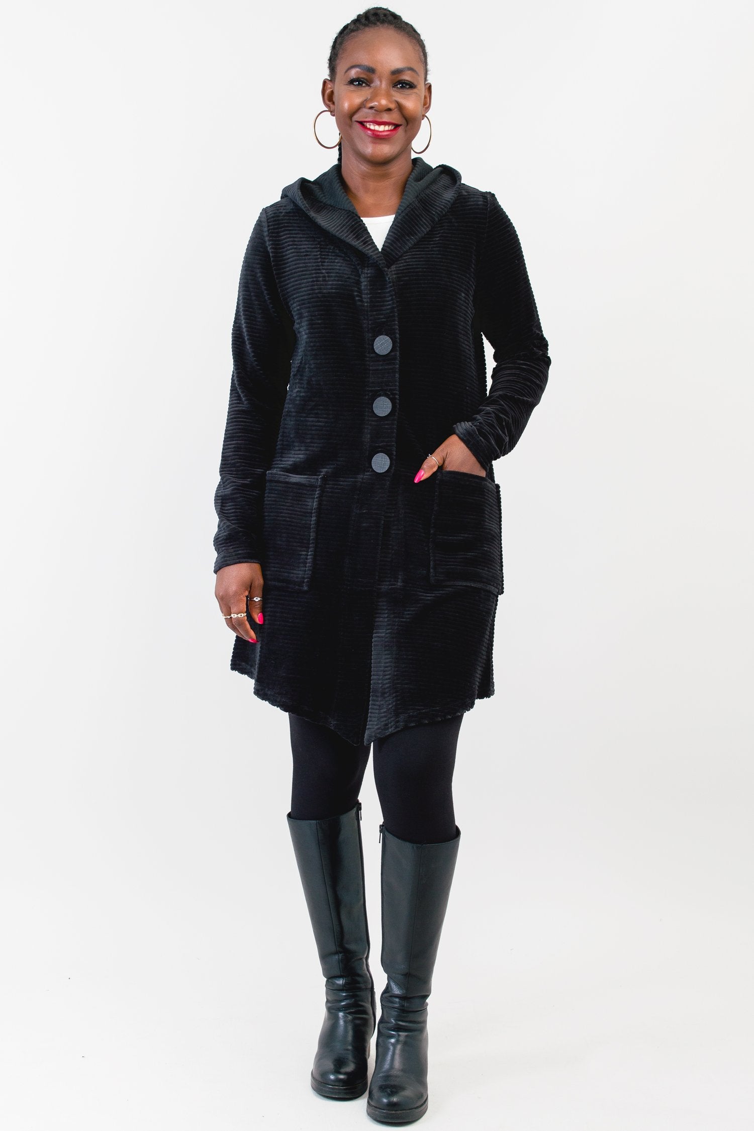 Doreen Jacket for Women - Soft Bamboo Cotton Blend, Black - Lightweight Comfort for Travel, Work & Everyday Wear