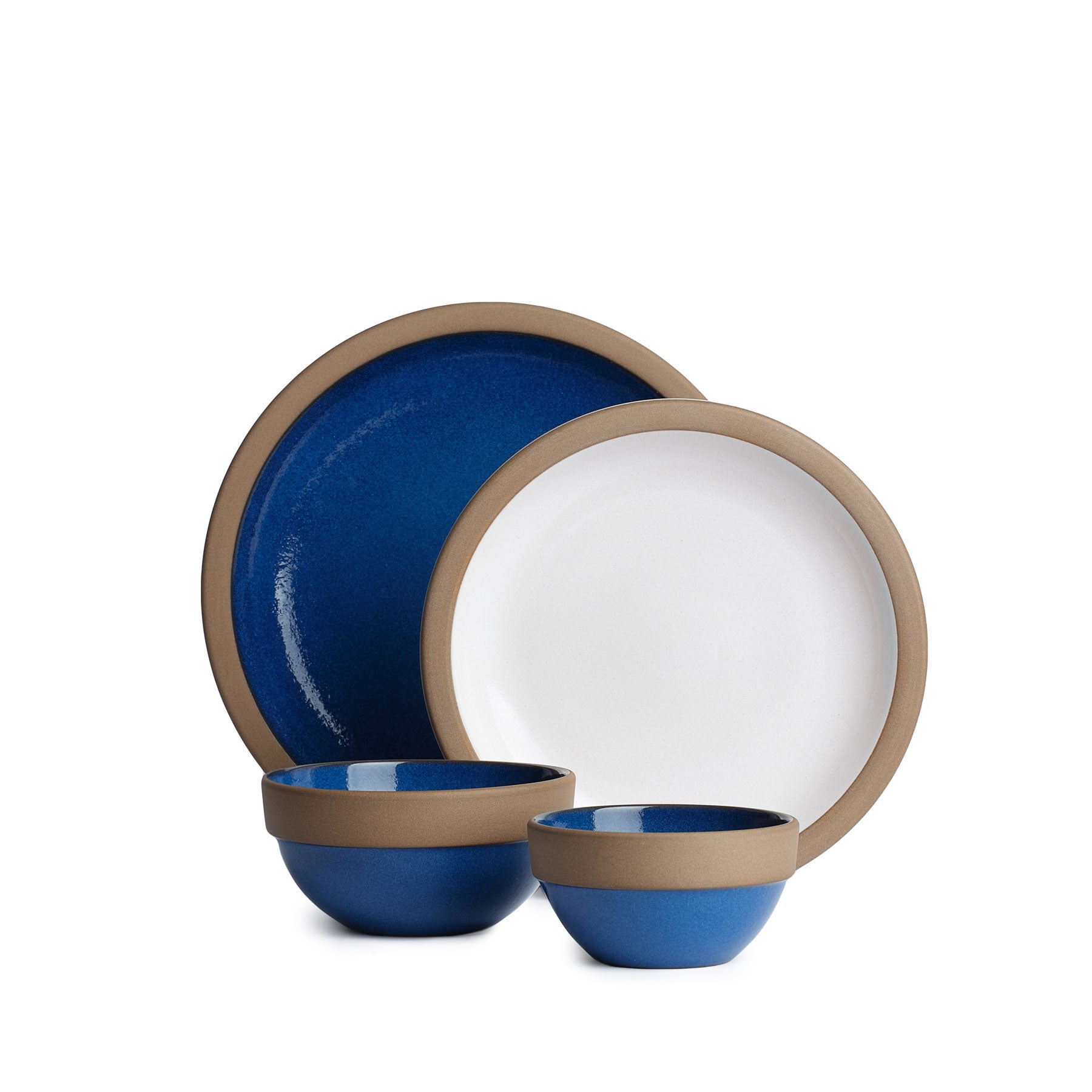 Finley 4-Piece Dinnerware Set - Porcelain Plates, Bowls, Cups & Saucers for Everyday Dining | Elegant Tableware for Family Meals, Dinner Parties & Restaurant Use