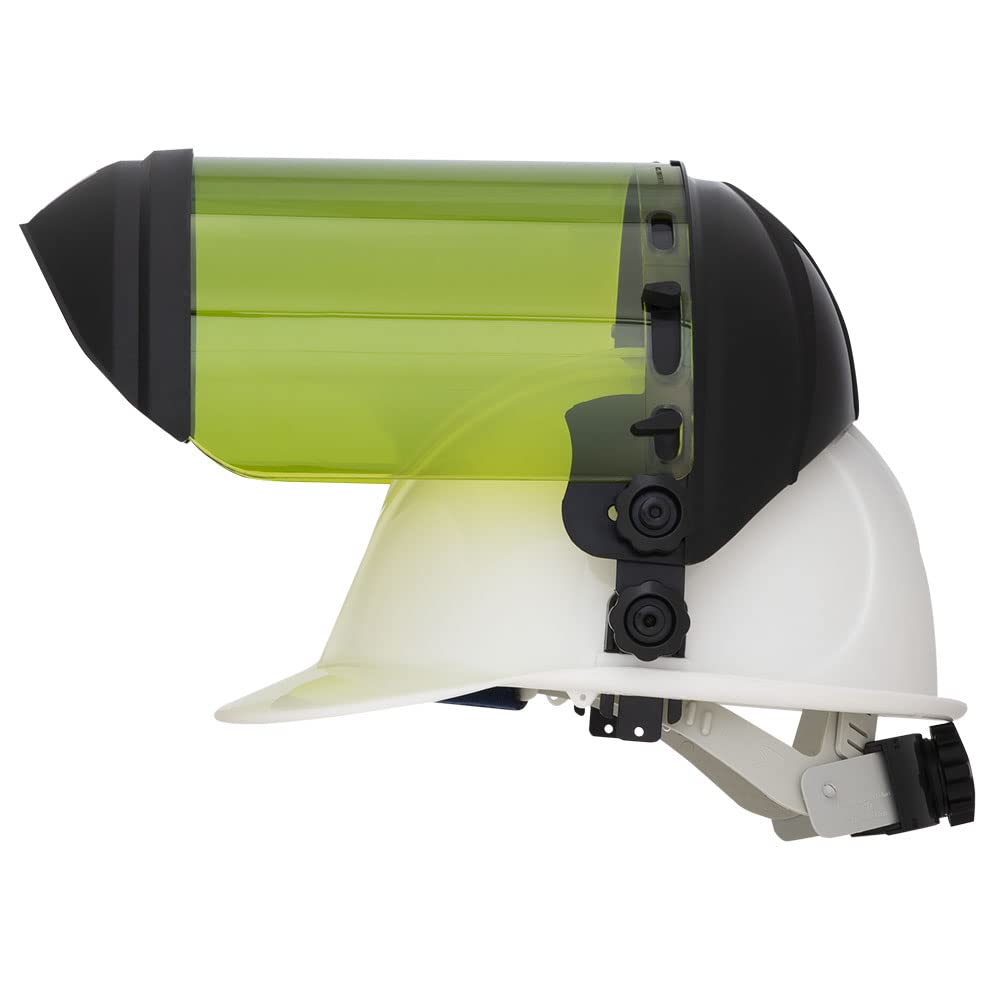 Sellstrom Full Face Shield Mask with Hard Hat - ANSI Z87.1 Certified Arc Flash Rated Safety Face Shield for Grinding, Welding & Industrial Work - Perfect for Construction, Metalworking & Hazardous Work Environments