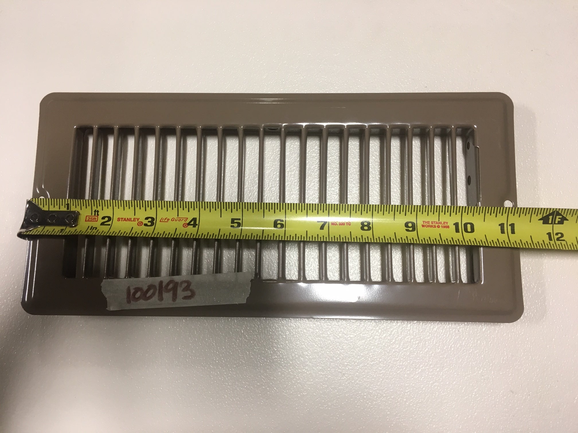 4x10 Brown Grill Register Floor Vent - Perfect for Home Heating, AC, and Airflow Control